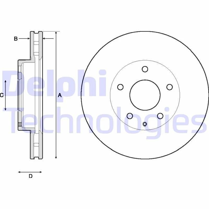 Bromsskiva DELPHI BG4712C