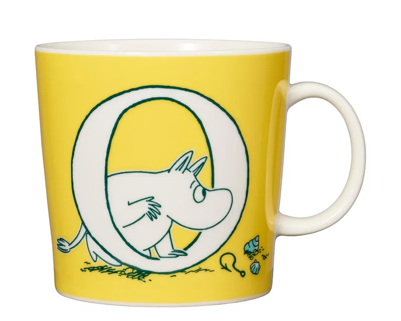 Arabia - Mumin / Moomin - ABC - O - Stor Mugg 40 CL - Gul Design Tove Jansson