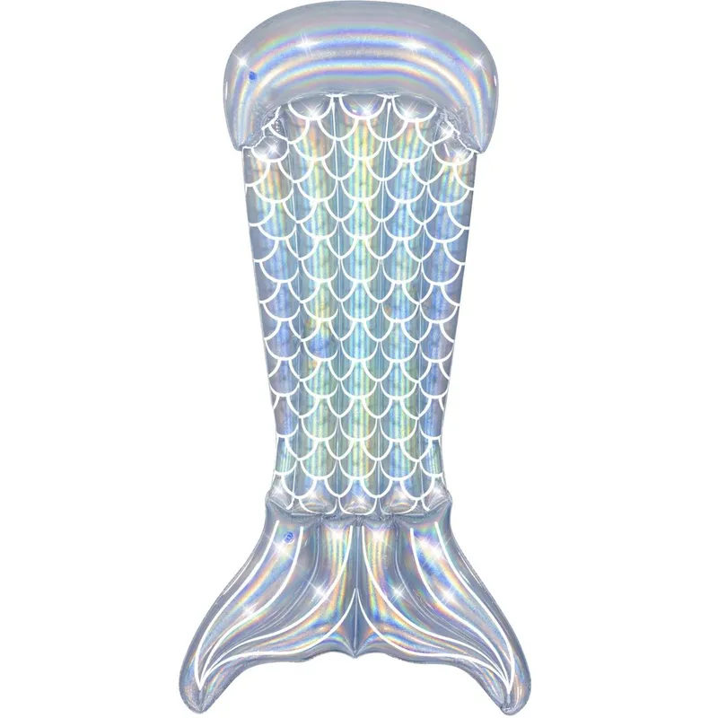 Bad Luftmadrass Iridescent Mermaid Tail Lounge