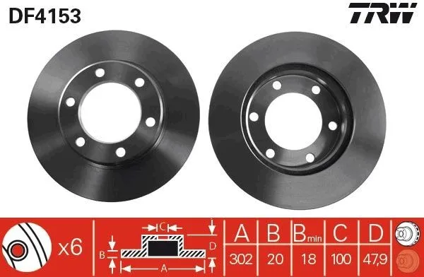 Bromsskiva TRW DF4153