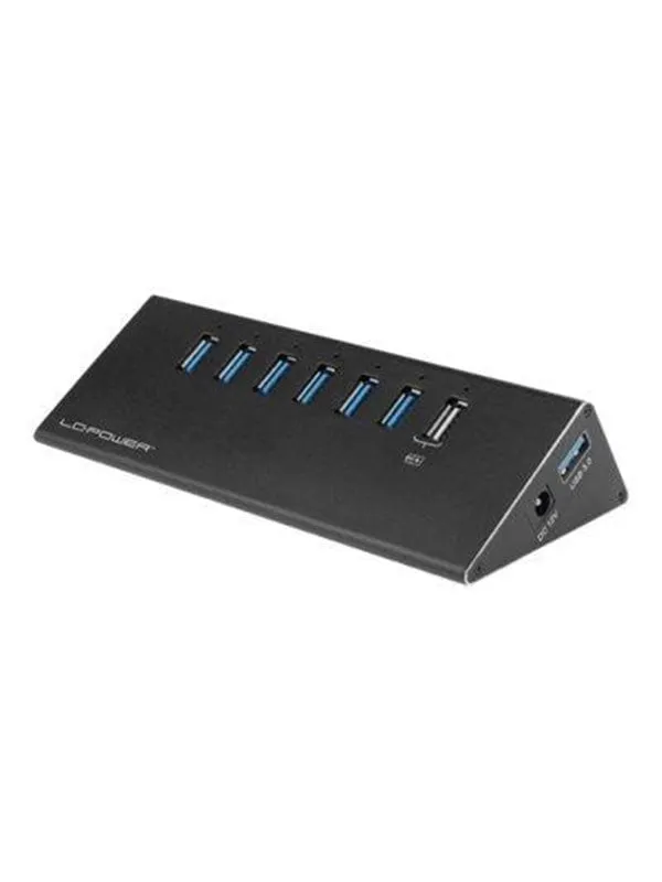 LC Power LC-HUB-ALU-2B-7 - hub - 7 ports USB Hub - 7 porte - Svart