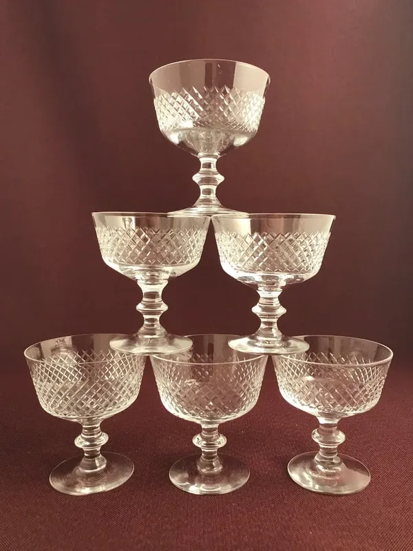 Kosta Boda-Diamant- 6 st Martiniglas Design Vicke Lindstrand