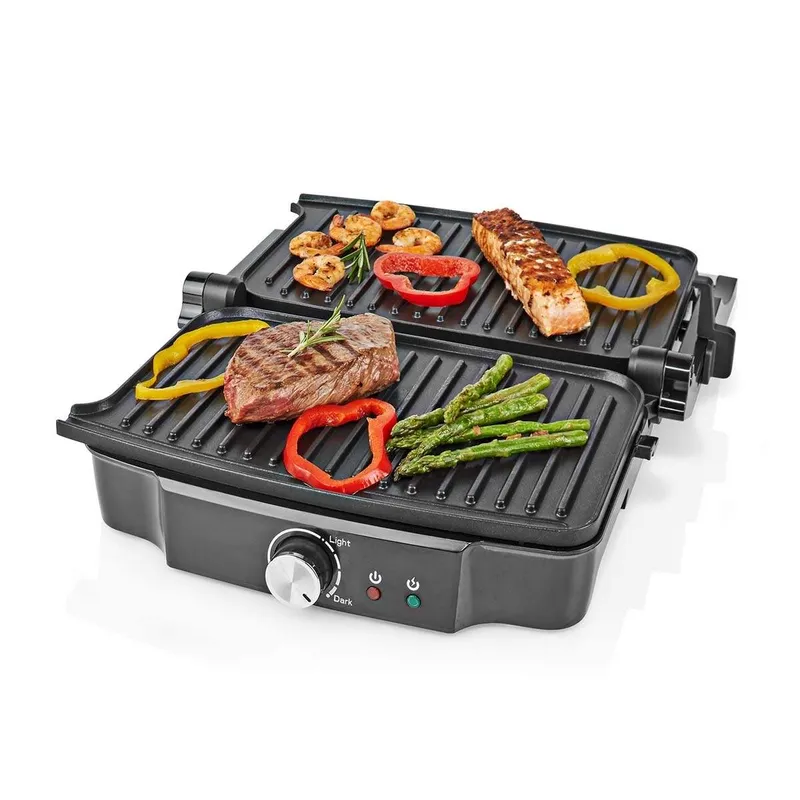 Kontakt Grill | 1500 W | 27.8 x 17 cm | Justerbar temperaturkontroll | Plast / Rostfritt stål