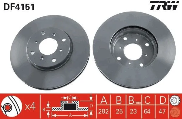 Bromsskiva TRW DF4151