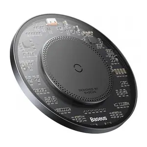 Baseus Simple 2 wireless inductive charger 15W with USB-C to USB-C cable (black)