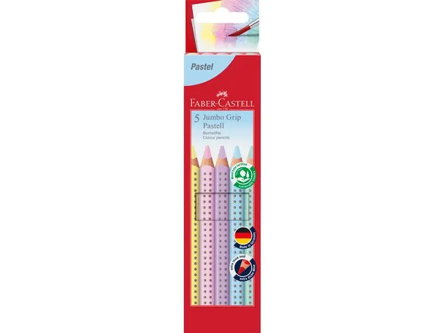 Faber-Castell Färgpennor – Triangulär – Jumbo Grip – 5 st. –