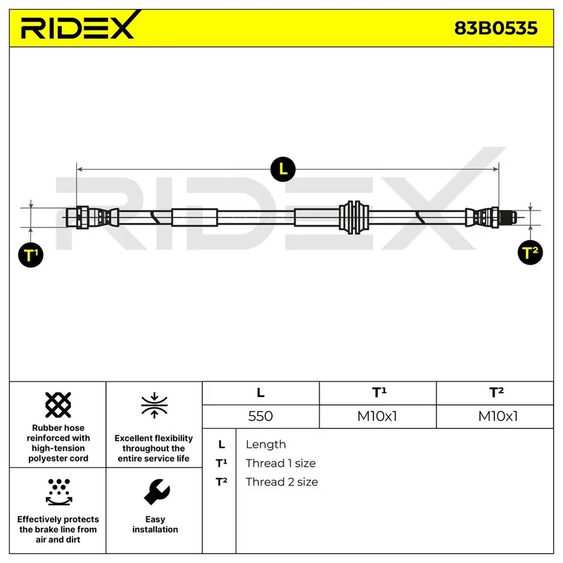 Bromsslang RIDEX 83B0535