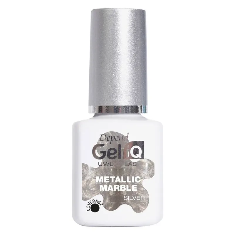Depend Gel IQ Effects Metallic Marble Silver 5 ml
