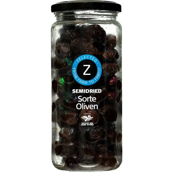Semidried Svarta Oliver 300g Zelected