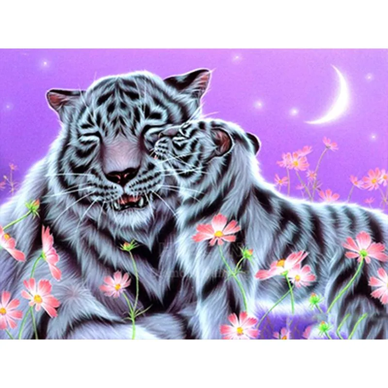5D Diamantmålning Full Drill Tiger Diamantbroderi Strass Korsstygn Heminredning Present 20X30CM (#0766)