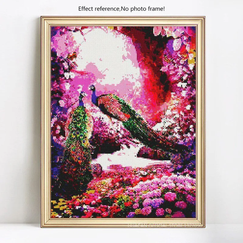 5D DIY-diamantmålning Djurpåfågel Hel rund broderiförsäljning Strassbild 20X30 (#8339)