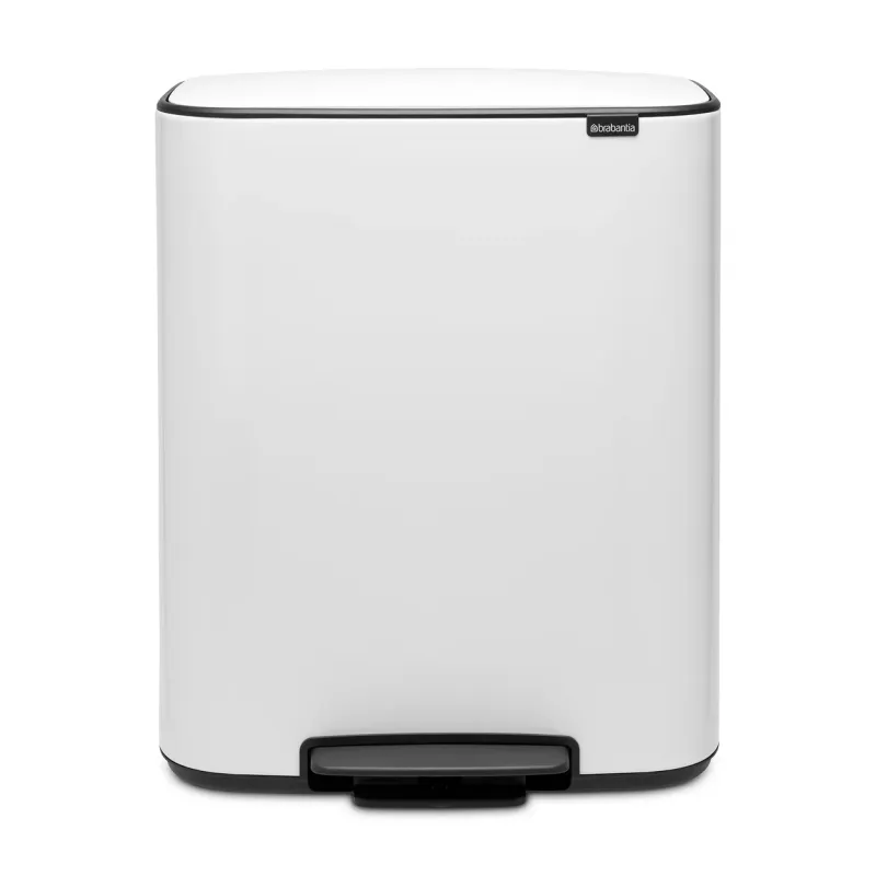 Papperskorg BRABANTIA Pedal Bo 60L vit