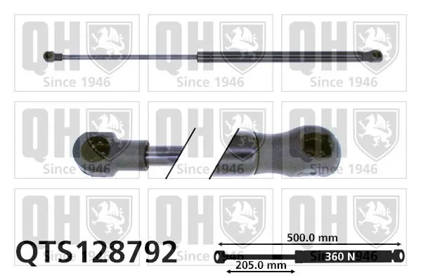 Gasfjäder till baklucka QUINTON HAZELL QTS128792
