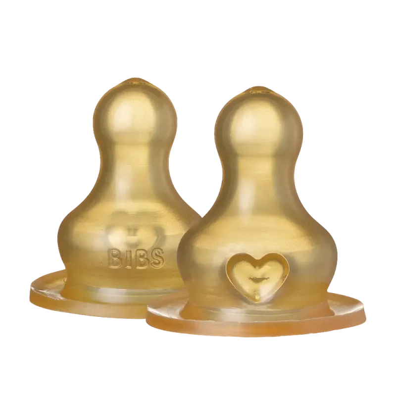 BIBS Bottle Nipple Latex Fast Flow 2 st