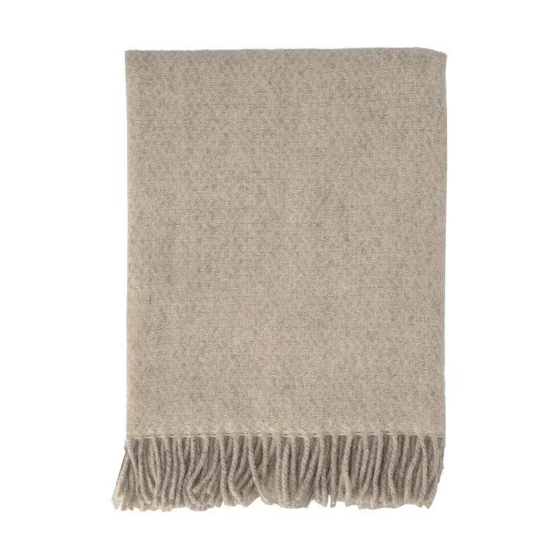 Scandi Living Sandstone ullpläd 130×180 cm Beige