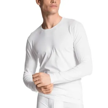 Calida Cotton Code Shirt Long Sleeve Vit bomull X-Large Herr