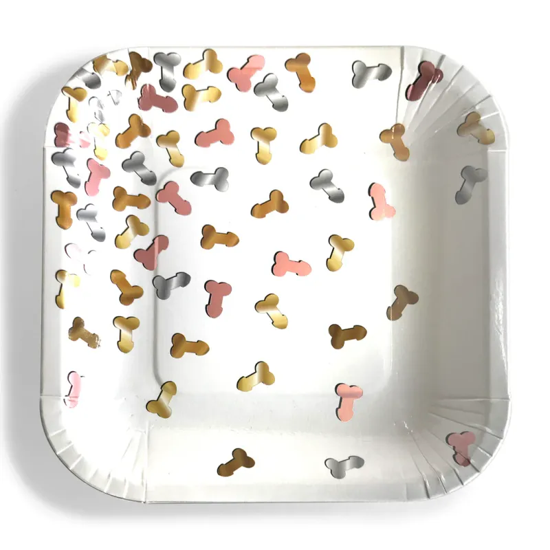 Glitterati Penis Party Plates