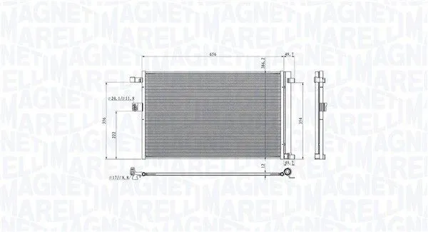 Kondensor, klimatanläggning MAGNETI MARELLI 350203104900