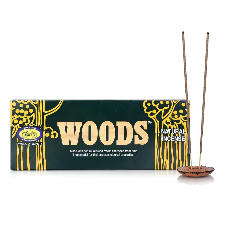 Cycle Pure Woods Naturliga Rökelsepinnar 9 Tum Förpackning med 1 70g Långvarig Träig Doft för Puja Meditation