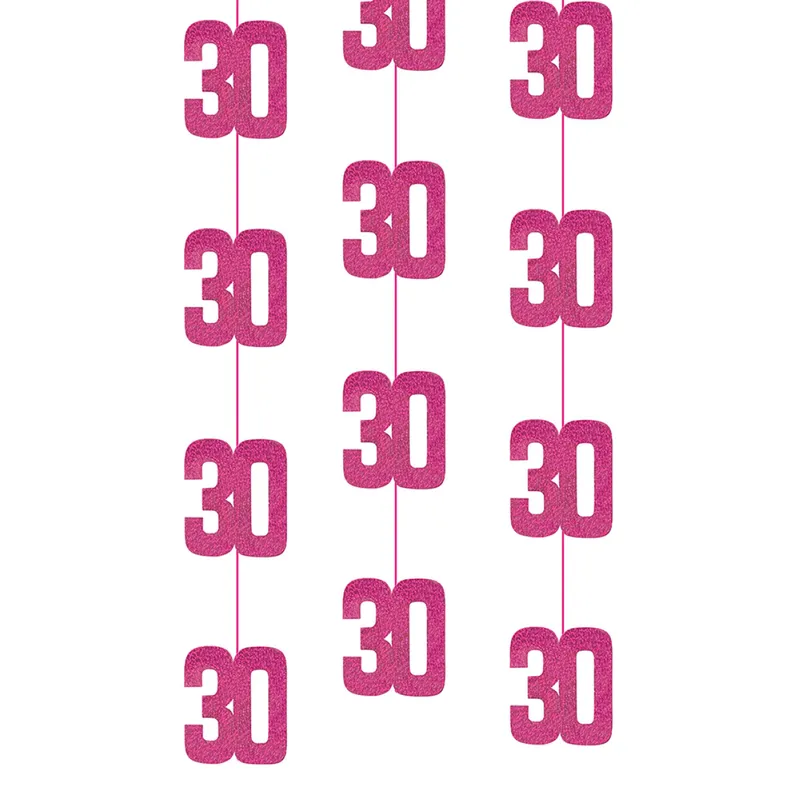 Hängande Dekorationer 30 Rosa – 6-pack