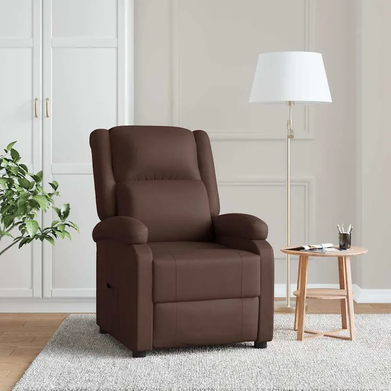 vidaXL Reclinerfåtölj brun konstläder (#2152)