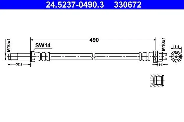 Bromsslang ATE 24.5237-0490.3