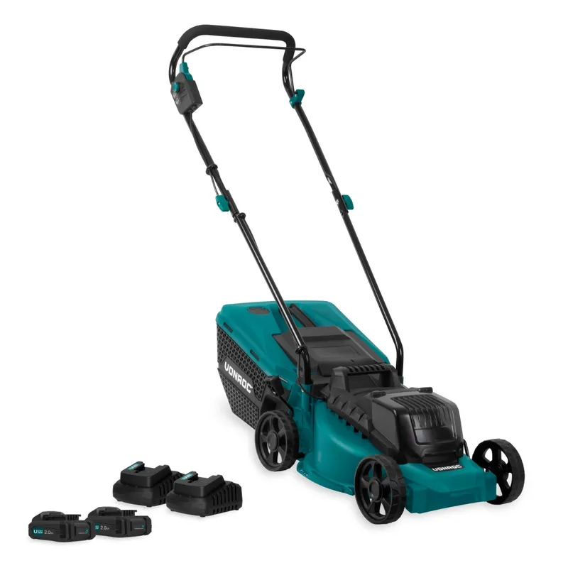 Batteridriven gräsklippare 40V - Borstlös - 33 cm | inkl. 2x 2.0Ah batterier och laddare