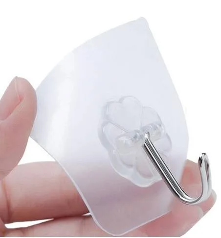 Transparent plastkrok med sugkopp 6×6 cm