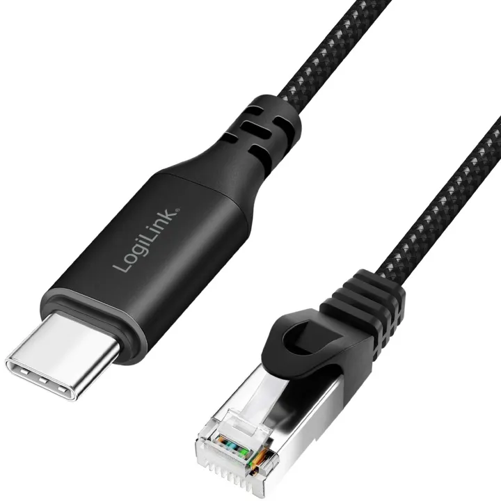 USB-C till RJ45 Ethernet-kabel, 1 Gbps, 2m längd