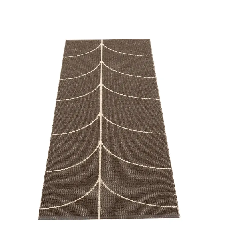 Pappelina, Vävd Matta Leif Dark Brown 70×180 cm