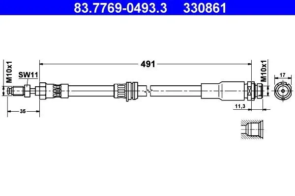 Bromsslang ATE 83.7769-0493.3