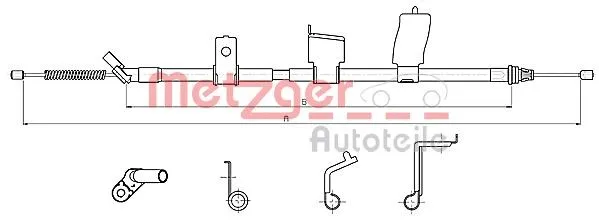 Handbromsvajer METZGER 17.0329