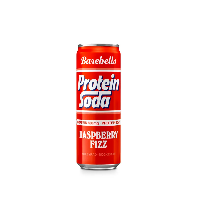 Barebells Raspberry Fizz Protein Soda Energidryck Burk 35,5cl