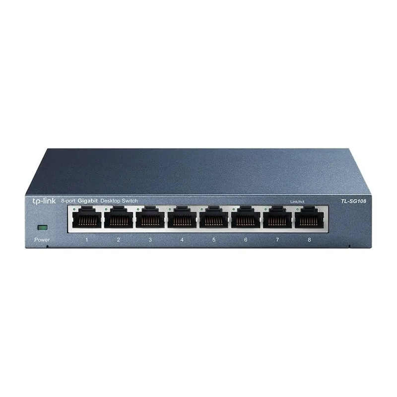 TP-Link TL-SG108 nätverksswitch 8-portars Gigabit ohanterad skrivbordsmodell