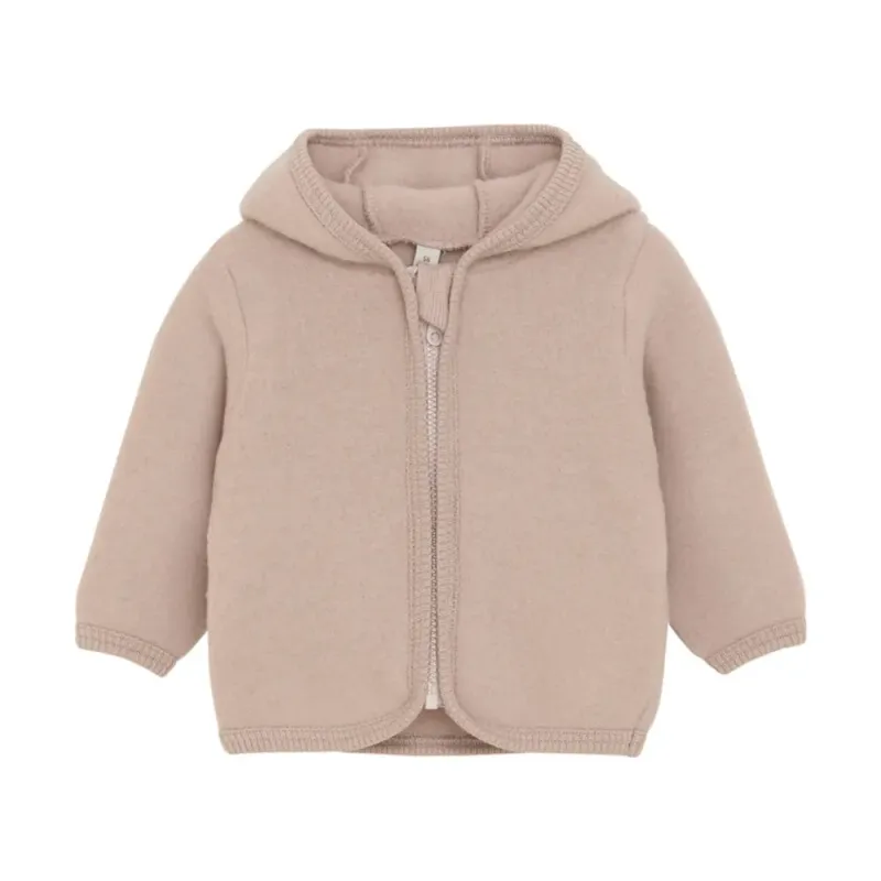 Huttelihut Jacka Med Öron I Ullfleece – Mahogany Rose – 56