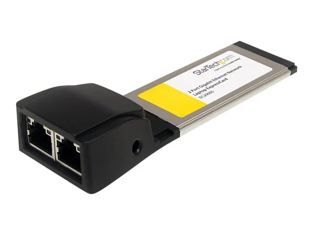 Startech Dual Port Expresscard Gigabit Laptop Ethernet Nic Network Adapter Card