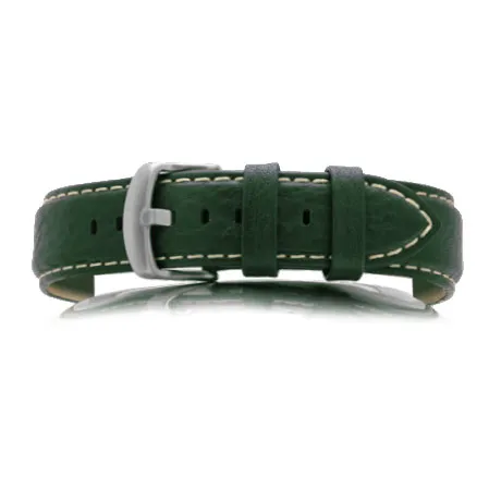 AVIATOR Matt Bull, Full grain leather lining, Green - 20 mm