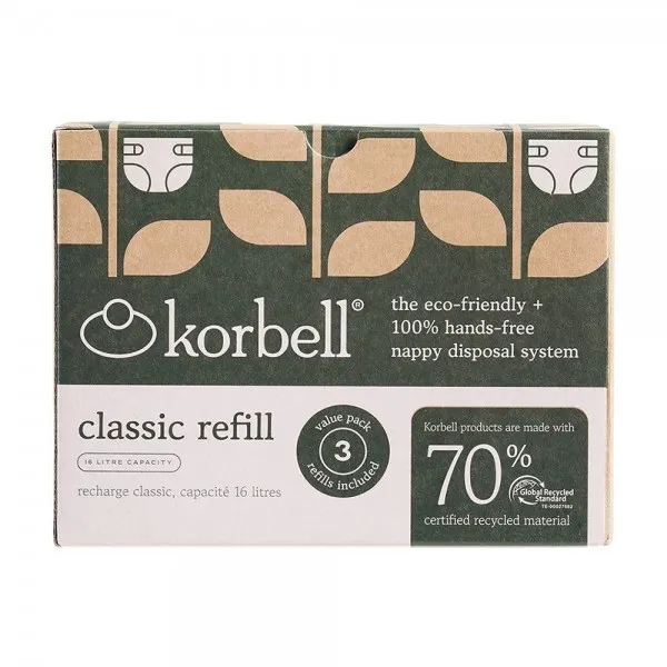 Korbell Classic Refill 3-pack GRS-certifierad