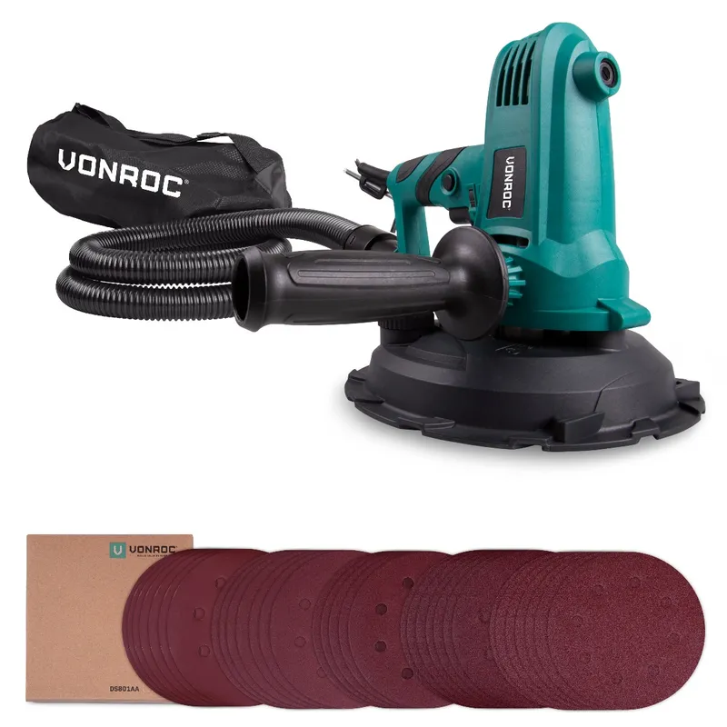 Tak och väggslip 750V - 180mm | Inkl. Dammuppsamlare och 33st slippapper