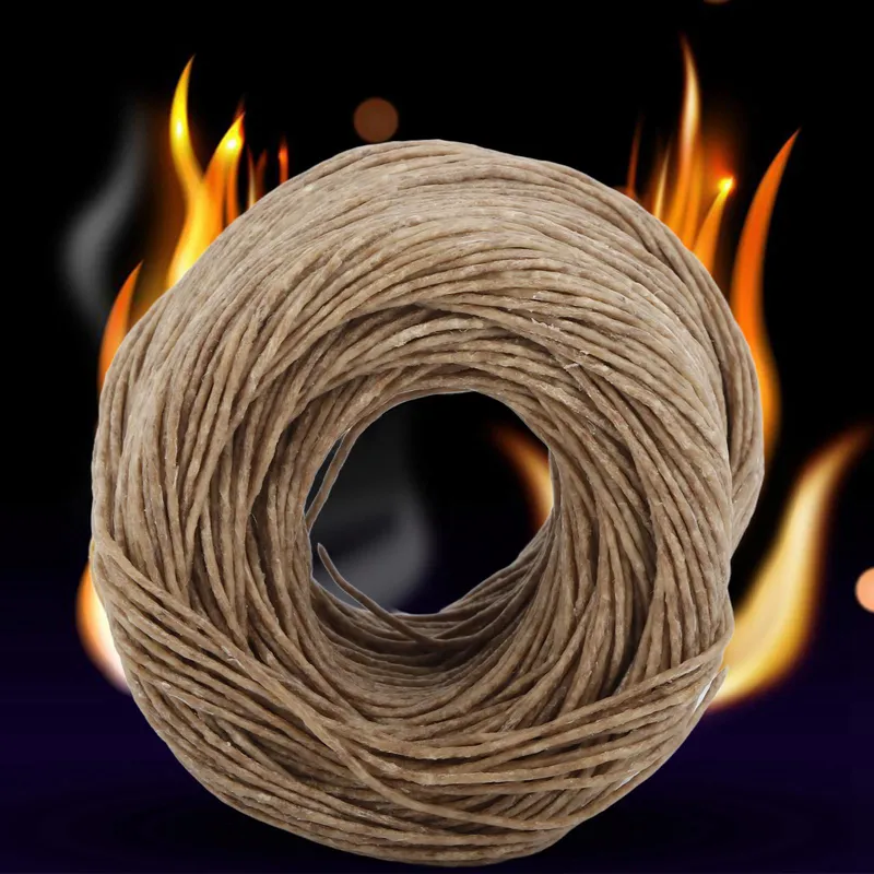 Fiber Veke Natur Bivax Ljusveke DIY 200 Fot Doftljusveke (Mörk)