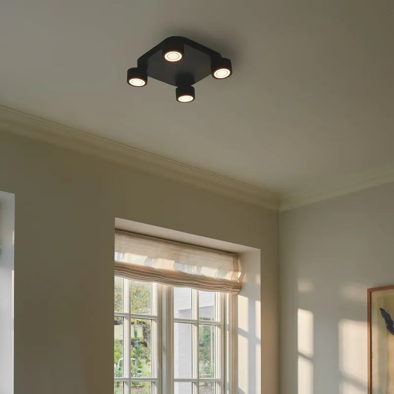 Clyde 4-Spot Plafond Black - Nordlux - Hall - Metall - Med flera ljuskällor