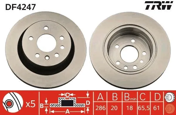 Bromsskiva TRW DF4247