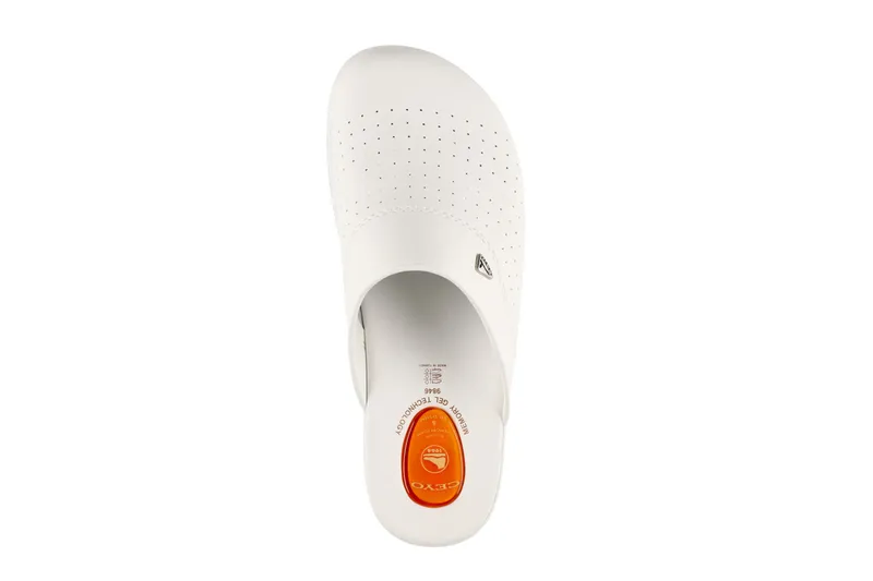 Vita herrtofflor med memory foam (#7262)