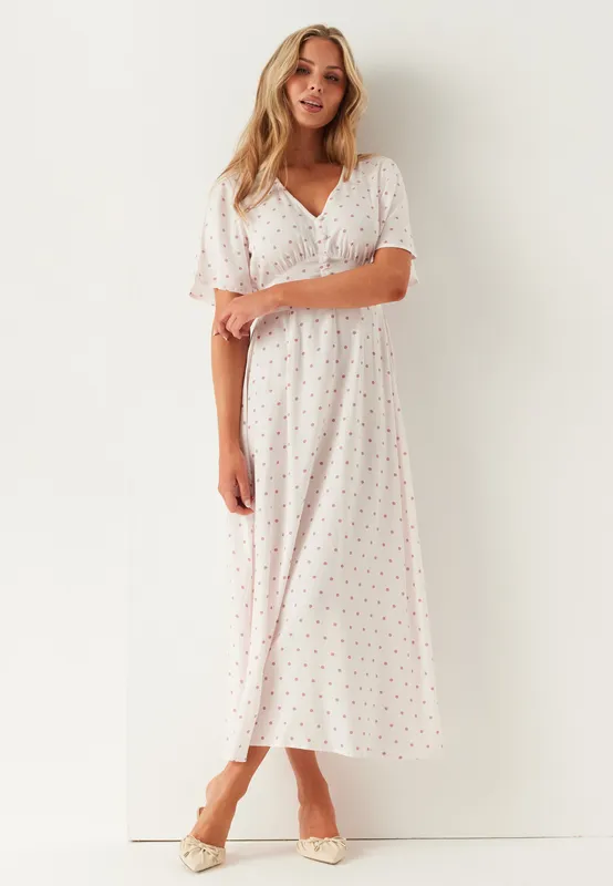 Butterfly Sleeve Viscose Maxi Dress (#7345)