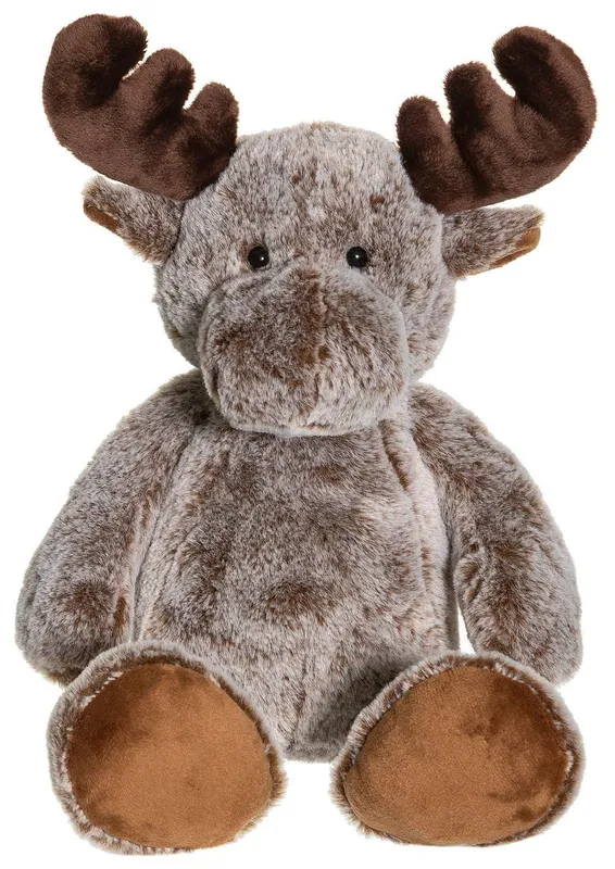 Gosig älgplyschleksak, mjuka horn, 35 cm