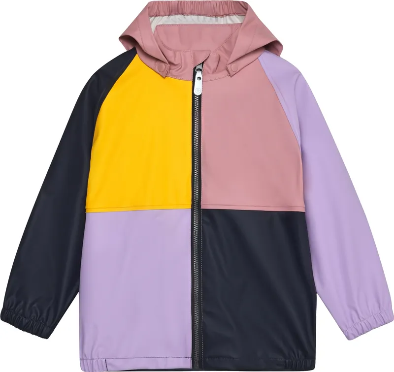 Color Kids Kids’ Rain PU Jacket Colorblock Foxglove (#1489)