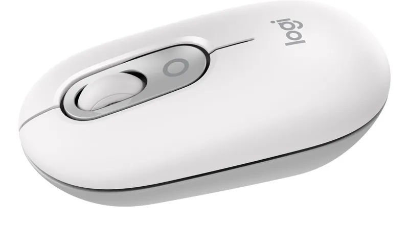 Logitech POP - Mus - anpassningsbar emoji - optisk - 4 knappar - trådlös - Bluetooth 5.1 LE - offwhite