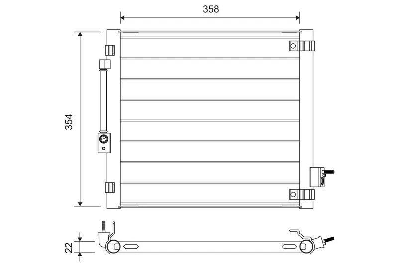 VALEO 822759 Kondensor, klimatanläggning
