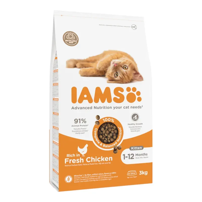 Iams CAT Vitality Kitten & Junior Chicken 3 kg