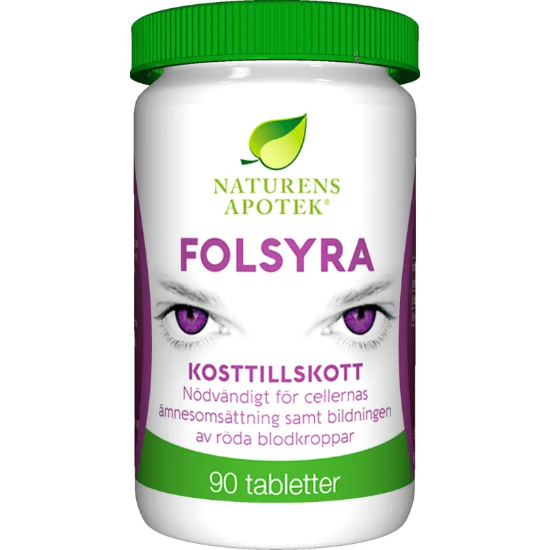 B12 folsyra 90 tabletter - Naturens Apotek